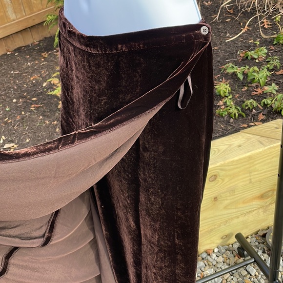Eileen Fisher Silk/Rayon Wrapped Velvet Maxi Skirt - Picture 7 of 12